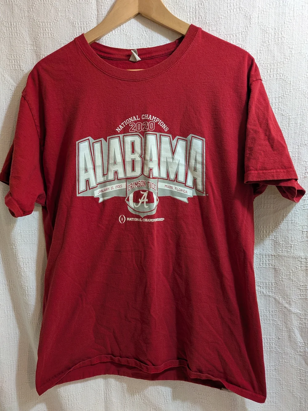 Crimson Tide 2020 National Champions Men's Red T-Shirt
